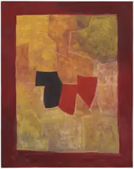 Serge Poliakoff, Composition murale, 1966, tempera on paper mounted on canvas
