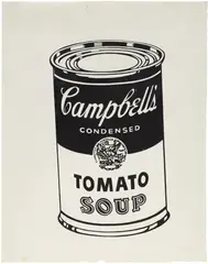 Soup Can by Andy Warhol, 1978, silkscreen ink on paper, sold Jul 2025