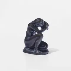 Jeune fille accroupie se coiffant by Aristide Maillol, 1895, bronze, sold Jul 2025