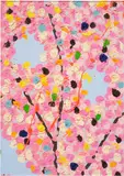 Damien Hirst, PB330. Sprouting Blossom, 2021, oil on card, mounted on birch ply frames, with canvas webbing, in artist's Plexiglas box
