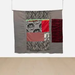 Franz West, Curtain, 1994, fabric collage and wood