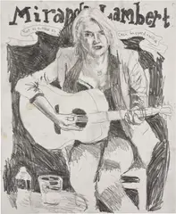 Miranda Lambert, Run Daddy Run by Celeste Dupuy-Spencer, 2018, pencil on paper, sold Jul 2025