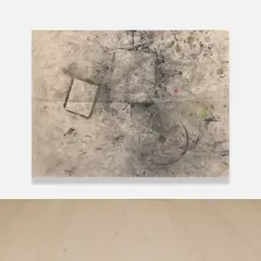 Dirty Martini by Nate Lowman, 2011, oil, spray paint, cement and pigment on canvas, sold Jul 2025