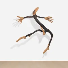 James Surls, Big Man Going To Arms Race, 1984, painted oak
