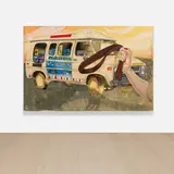 Pat Phillips, I Got Some Lucas Candy From The Ice Cream Man / Hard Head Makes Soft Ass, 2020, acrylic, airbrush and aerosol paint on canvas