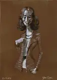 John Currin, Untitled, 2000, gouache, watercolor and pencil on paper