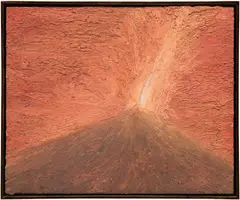 Brice Guilbert, Fournez, 2020, oilstick on paper, in artist's frame