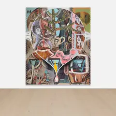 Lari Pittman, Untitled #4, 2007, acrylic, Cel-Vinyl and aerosol lacquer on gessoed canvas over wood panel