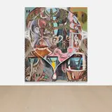 Lari Pittman, Untitled #4, 2007, acrylic, Cel-Vinyl and aerosol lacquer on gessoed canvas over wood panel