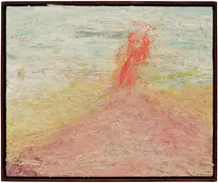 Brice Guilbert, Fournez, 2020, oilstick on paper, in artist's frame