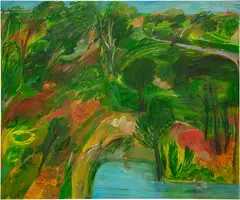 Soumya Netrabile, Malnadu, 2022, oil on canvas