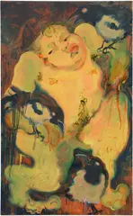 Three for a Wedding by Georg Wilson, 2021, oil on canvas, sold Sep 2025