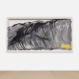 Raymond Pettibon, No Title (Surfer in the...), 1993, acrylic on Plexiglas