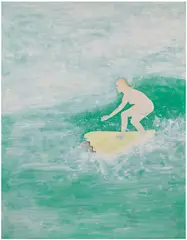 Calvin Marcus, Malibu Venus, 2019, oil, watercolor and vinyl on emulsified gesso linen