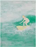 Calvin Marcus, Malibu Venus, 2019, oil, watercolor and vinyl on emulsified gesso linen