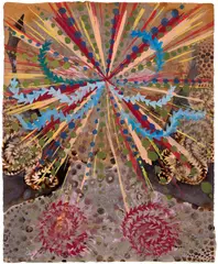 Firelei Báez, Memory Like Fire, 2015, ink and gouache on handmade paper