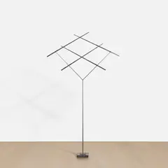 Four Lines Oblique Gyratory - Tall Stem by George Rickey, 1978-1979, stainless steel, sold Sep 2025