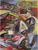 Yuan Fang, Flapping body #12, 2021, acrylic on canvas