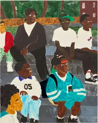 Marcus Leslie Singleton, Discovery Park, 2023, oil and spray paint on panel