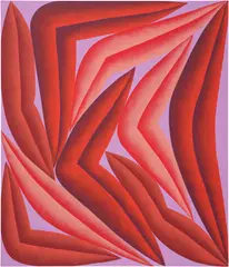 Red, Peach, Purple by Corydon Cowansage, 2022, acrylic on canvas, sold Sep 2025