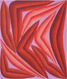 Corydon Cowansage, Red, Peach, Purple, 2022, acrylic on canvas