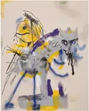 Robert Nava, Untitled, 2019, acrylic and grease pencil on canvas