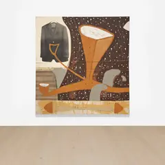 Ouattara Watts, Dark Star, 1997, acrylic and paper collage on sewn canvas