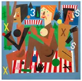 Nina Chanel Abney, Outdoor Dining #2, 2022, acrylic and spray paint on canvas