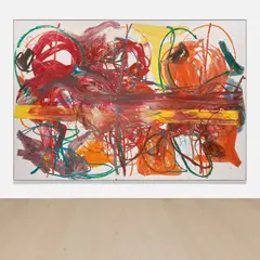 Aaron Garber-Maikovska, Untitled, 2019, oil on fluted polyboard, in artist's frame