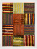 McArthur Binion, Self:Portrait VI, 2005, oilstick, sepia ink, Staonal crayon, graphite and laser image print collage on paper