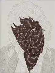 The Treatment 21 by Toyin Ojih Odutola, 2015, pen ink and pencil on paper, sold Sep 2025
