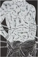 And So Much More by Toyin Ojih Odutola, 2015-2016, charcoal on board, offered Sep 2025