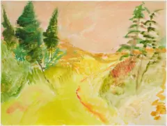 Soumya Netrabile, Powderhorn: Motif No. 16, 2023, watercolor and graphite on Arches paper