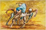 Ernie Barnes, Blue Player vs. 2 Orange Football Players