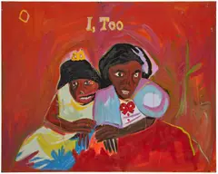 Milo Matthieu, I, Too, 2020, oil and collage on canvas