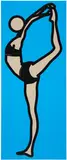 Julian Opie, Sarah, Attitude Hold, 2008, vinyl on wooden stretcher