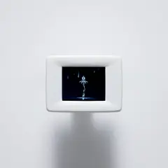 Paul Pfeiffer, Live Evil (Auckland), 2002, digital video loop, LCD monitor, DVD player and cast plastic armature