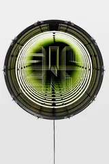 Iván Navarro, Silent, 2018, LED light, neon, drum, one-way mirror and electric energy