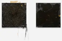 Jutta Koether, Untitled, 2007, acrylic and mixed media on canvas, diptych