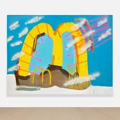 Katherine Bernhardt, When Hell Freezes Over, 2002, acrylic and spray paint on canvas