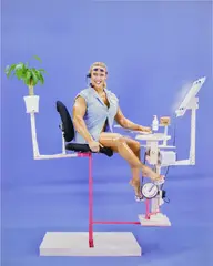Mika Rottenberg, The Cardio Solaric Cyclopad—Work from home as you get fit and tan, 2004, digital chromogenic print