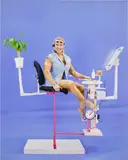 Mika Rottenberg, The Cardio Solaric Cyclopad—Work from home as you get fit and tan, 2004, digital chromogenic print