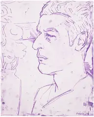 Elizabeth Peyton, Pierre (Huyghe) January 2012, 2012, etching on wove paper