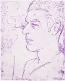 Elizabeth Peyton, Pierre (Huyghe) January 2012, 2012, etching on wove paper