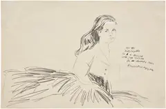 Karl Lagerfeld d'inspiration Espagnole by Karen Kilimnik, 1991, graphite on paper, sold Jul 2025
