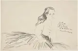 Karen Kilimnik, Karl Lagerfeld d'inspiration Espagnole, 1991, graphite on paper