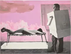 Franz West, Untitled (from the series "Transfigured Past"), 2009, collage and acrylic paint on paper mounted on canvas