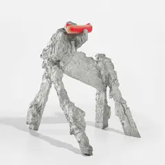 Rachel Harrison, Hotdog Dog, 2011, sculpture comprising metal and polyurethane