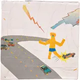 Misaki Kawai, Untitled, 2003, acrylic, pen, marker pen, duct tape, paper and papier-mâché collage on canvas