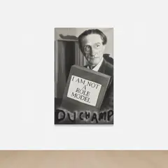 Kenny Schachter, Duchamp: I'm not a role model, 2022, oil and spray paint on canvas